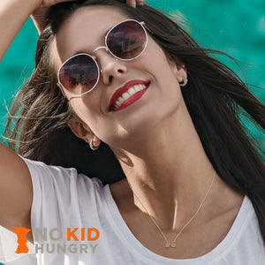 HELP US FEED KIDS! Buying Just 1 Gold Rainbow Necklace Donates Up To 50 meals!
