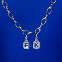 Load image into Gallery viewer, BLUE LETTER K CHARM
