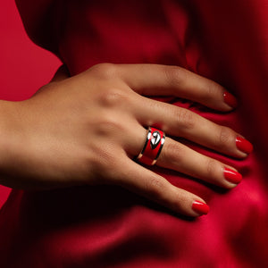 BÉSAME RED COLOR RING