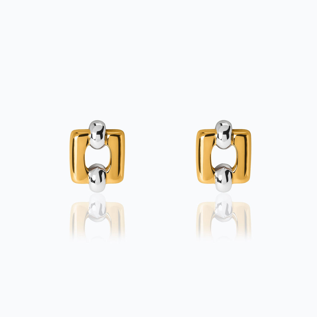 HERENCIA SQUARE AND OVAL EARRINGS