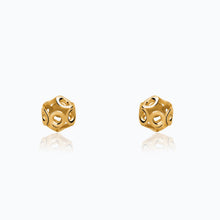 Load image into Gallery viewer, VOLCANO ROUND GOLD EARRINGS
