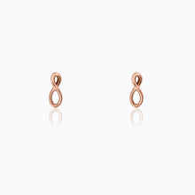 Load image into Gallery viewer, INFINITY ROSE GOLD EARRINGS
