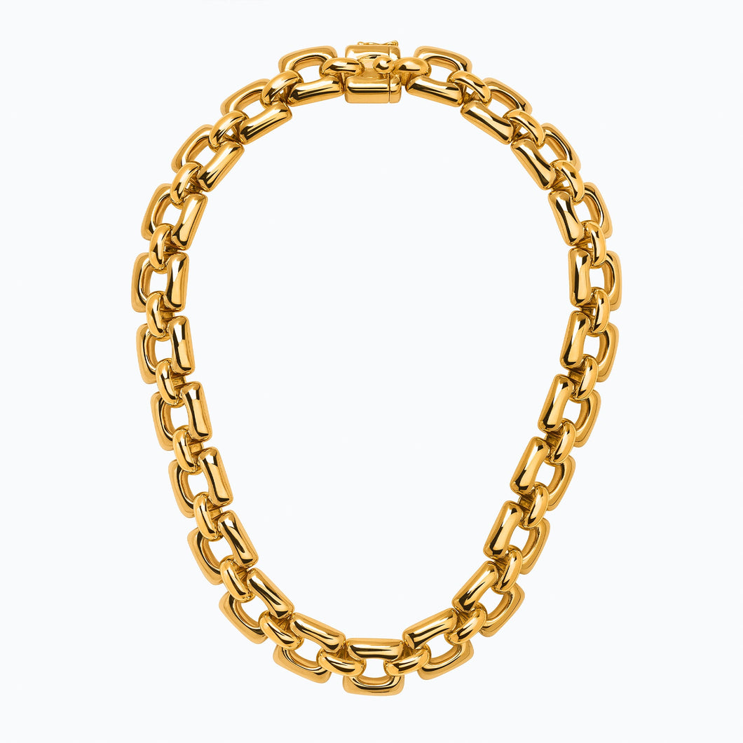 HERENCIA SQUARE AND OVAL CHOKER GOLD