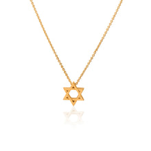 Load image into Gallery viewer, STAR OF DAVID GOLD FLAT LARGE PENDANT
