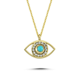 OWN Your Story Third Eye is Open Gold Pendant Necklace with Diamonds