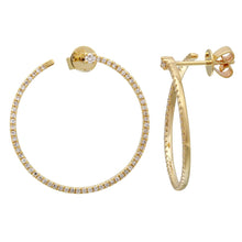 Load image into Gallery viewer, Atelier All Day 14K Gold &amp; Diamond &quot;Twist Me&quot; Hoop Earrings
