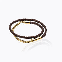 Load image into Gallery viewer, COMET LEATHER GOLD BRACELET
