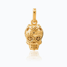 Load image into Gallery viewer, SUGAR SKULL GOLD CHARM

