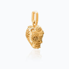 Load image into Gallery viewer, SUGAR SKULL GOLD CHARM
