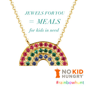 HELP US FEED KIDS! Buying Just 1 Gold Rainbow Necklace Donates Up To 50 meals!
