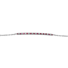 Load image into Gallery viewer, Matthia&#39;s &amp; Claire Arc Bracelet with White Diamonds and Pink Sapphires

