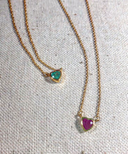 Load image into Gallery viewer, Atelier All Day 14K Gold &amp; Precious Emerald Heart Pendant
