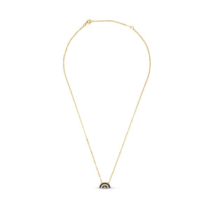 Atelier All Day 14K Gold Vermeil Black and Gold CZ Rainbow Pendant