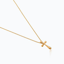 Load image into Gallery viewer, DROP GOLD CROSS PENDANT
