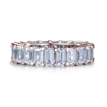 Load image into Gallery viewer, Labyrinth Diamonds 14K Rose Gold Emerald Cut Diamond Eternity Band
