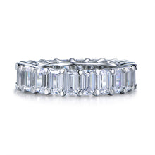 Load image into Gallery viewer, Labyrinth Diamonds 14K White Gold Emerald Cut Diamond Eternity Band
