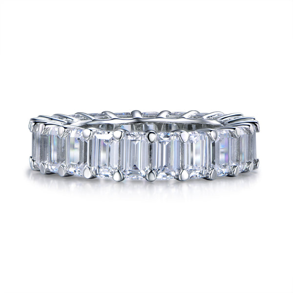 Labyrinth Diamonds 14K White Gold Emerald Cut Diamond Eternity Band