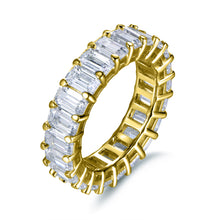 Load image into Gallery viewer, Labyrinth Diamonds 14K Yellow Gold Emerald Cut Diamond Eternity Band
