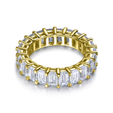 Load image into Gallery viewer, Labyrinth Diamonds 14K Yellow Gold Emerald Cut Diamond Eternity Band
