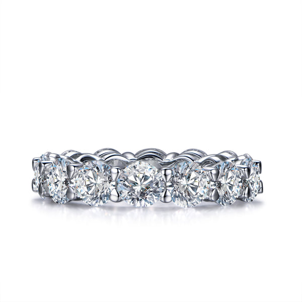 Labyrinth Diamonds 14K White Gold Round Set Diamond Eternity Band