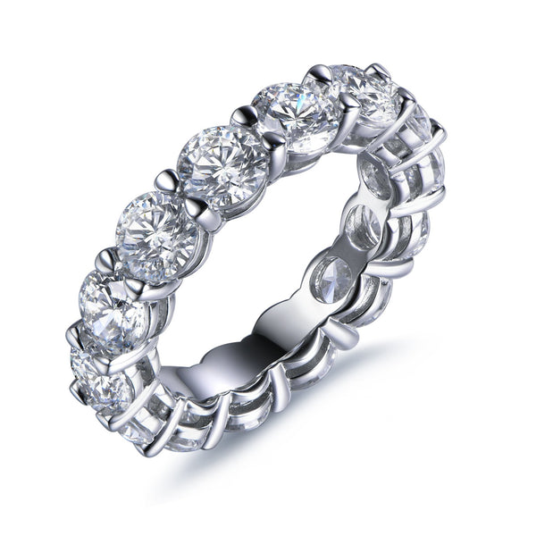 Labyrinth Diamonds 14K White Gold Round Set Diamond Eternity Band