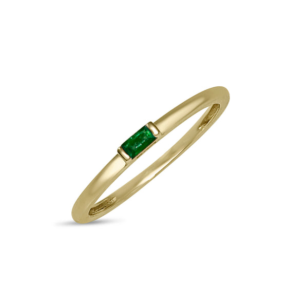 Atelier All Day 14K Gold Emerald Pinky Ring