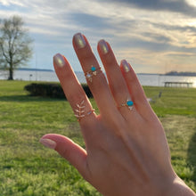 Load image into Gallery viewer, OWN Your Story 14K Gold Nirvana Diamond and Turquoise Cable Ring
