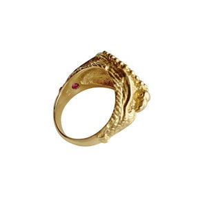 Matthia's & Claire Etrusca Soldier & Falcon Signet Ring