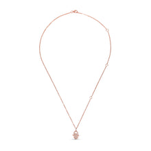 Load image into Gallery viewer, Atelier All Day 14K Rose Gold Vermeil Delicate Hamsa Protective Eye Pendant
