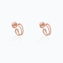 Load image into Gallery viewer, THREAD ROSE GOLD EARRINGS
