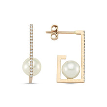 Load image into Gallery viewer, OWN Your Story Delicate Edge Pearl Earrings
