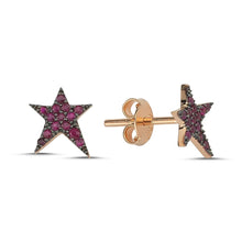 Load image into Gallery viewer, OWN Your Story Ruby Rock Star Stud Earrings
