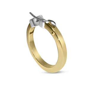 Matthia's & Claire Small Flat Yellow Gold Hoops