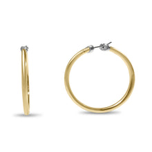 Load image into Gallery viewer, Matthia&#39;s &amp; Claire Mid Size Skinnier Yellow Gold Hoops
