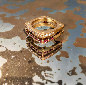 Matthia's & Claire Cube Double Ring