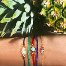 Load image into Gallery viewer, Atelier All Day Evil Eye Red String Bracelet
