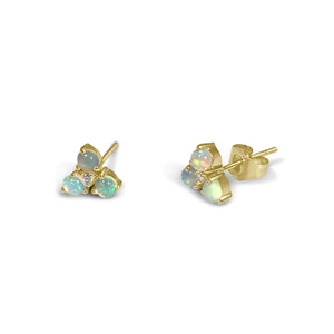 Atelier All Day 14K Gold & Opal Diamond Earrings