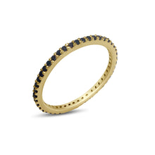 Load image into Gallery viewer, Atelier All Day 14K Gold &amp; Black Diamond Pavé Eternity Band
