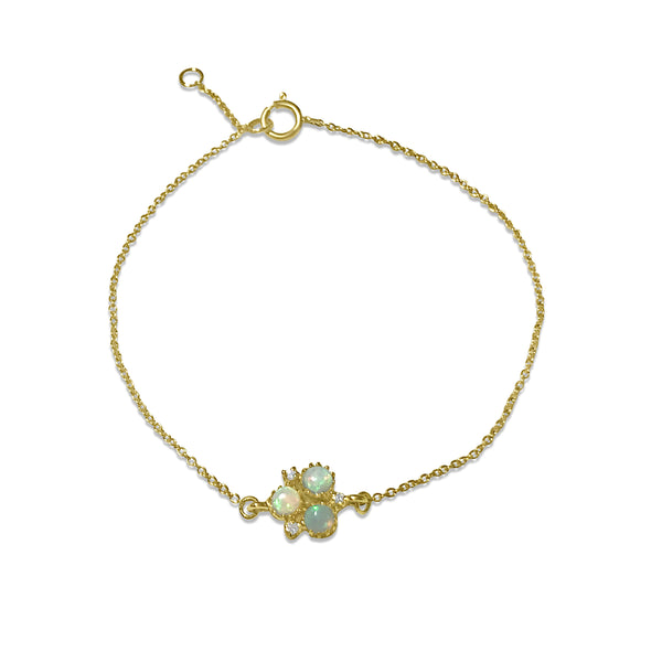 Atelier All Day 14K Gold, Opal and Diamond Chain Bracelet