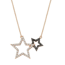 Load image into Gallery viewer, OWN Your Story Two-Star Black and White Diamond Pendant
