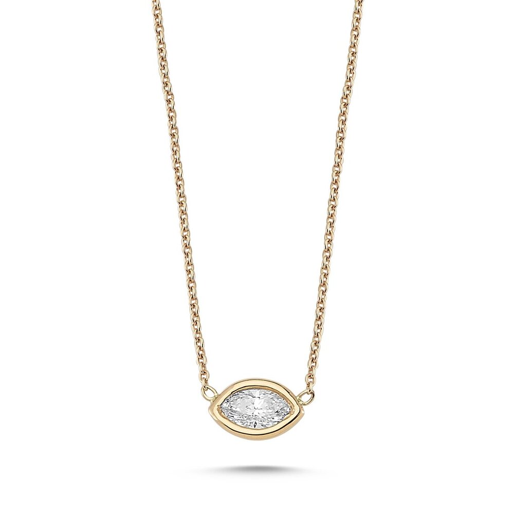 OWN Your Story Lunette Marquise Cut Diamond Pendant