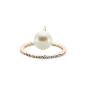 OWN Your Story Overture Pearl Ring with Diamonds