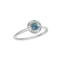 Load image into Gallery viewer, Matthia&#39;s &amp; Claire Gemstone Ring with Diamond Halo - More Options Available
