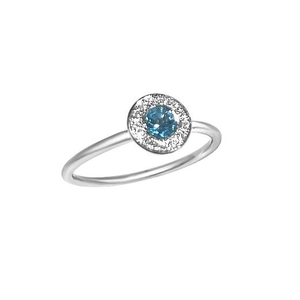Matthia's & Claire Gemstone Ring with Diamond Halo - More Options Available