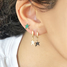 Load image into Gallery viewer, OWN Your Story Emerald Rock Star Studs
