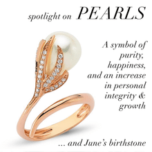 Load image into Gallery viewer, OWN Your Story Pearl Flower Ring with Diamonds

