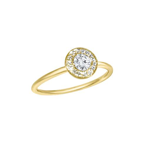 Matthia's & Claire Gemstone Ring with Diamond Halo - More Options Available