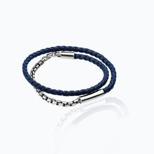 Load image into Gallery viewer, COMET BLUE LEATHER BRACELET

