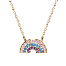 Load image into Gallery viewer, Atelier All Day 14K Gold Vermeil &amp; CZ Pastel Rainbow Pendant
