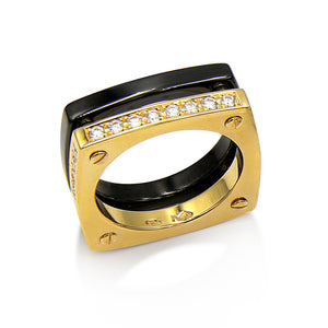 Matthia's & Claire Cube Double Ring